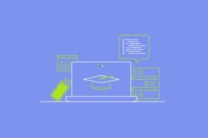 Course Thumbnail computer with graduation cap inside 